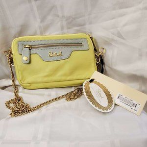 NWT Salad Leather Yellow Crossbody Bag Reg. $1,050